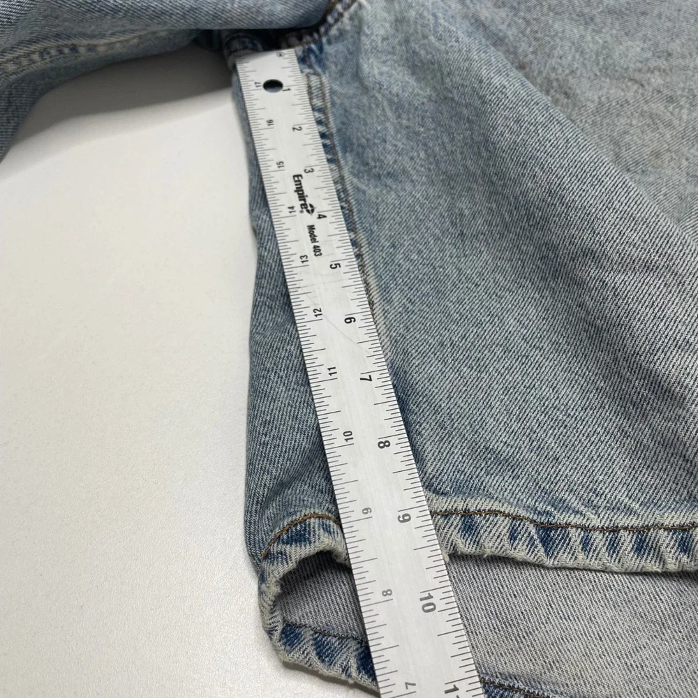 Vintage 90s Levis 550 Orange Tab Denim Shorts Baggy Thrashed 34 Jorts Skate Work